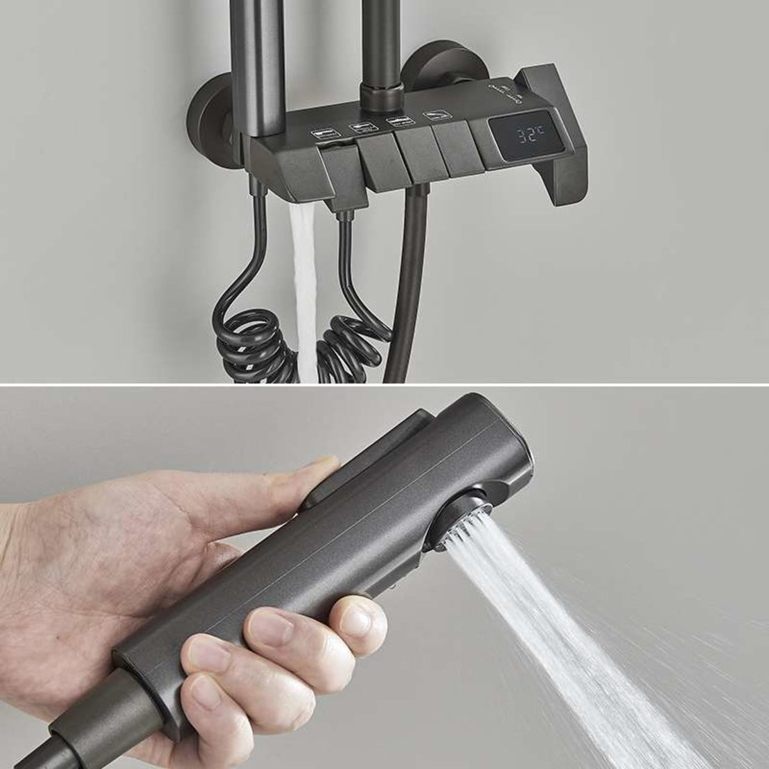 Bathroom shower system | Bathroom shower set Tetrasink | Bathroom faucet with shower and handset SHBD1TS01 - Tetrasink