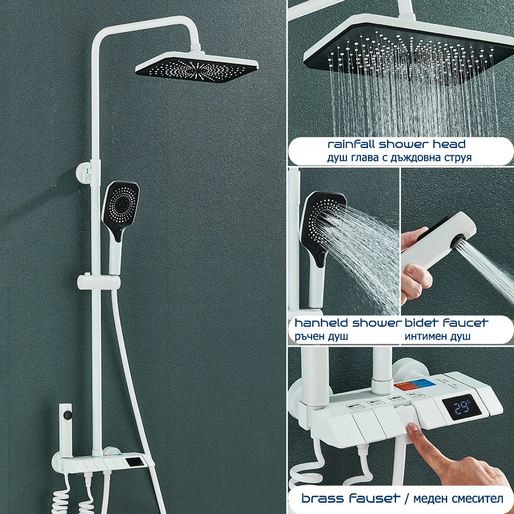 Bathroom shower system | Bathroom shower set Tetrasink | Bathroom faucet with shower and handset SHBD1TS01 - Tetrasink