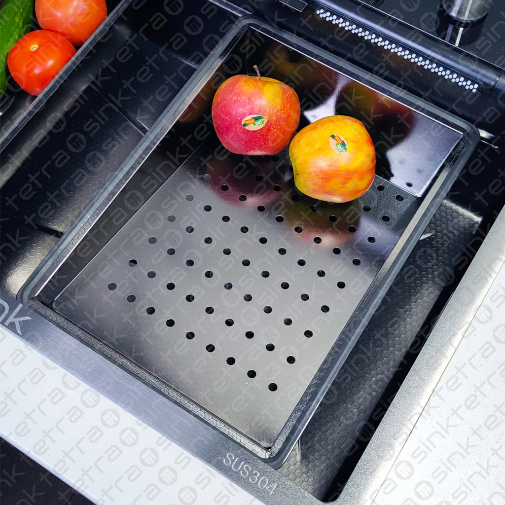 Πολυλειτουργικός νεροχύτης κουζίνας | Tetra Sink | 24NBS304R75 | Πολυλειτουργικός νεροχύτης για κουζίνα με βαθιά γούρνα και υψηλής ποιότητας μίξερ κατα