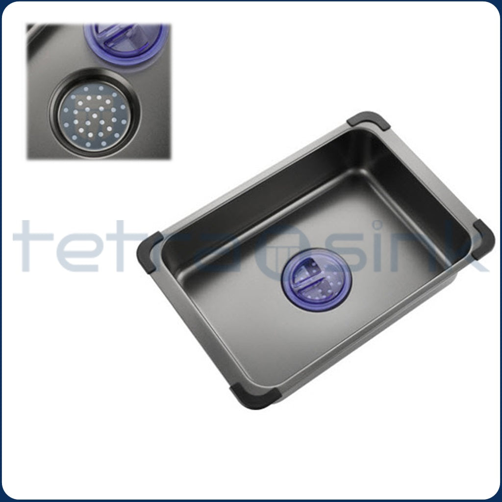 Multifunctional kitchen sink | Tetra Sink | 2NS30468TSK | Multifunctional sink for kitchen with deep trough and high-quality waterfall mixer - Tetrasink